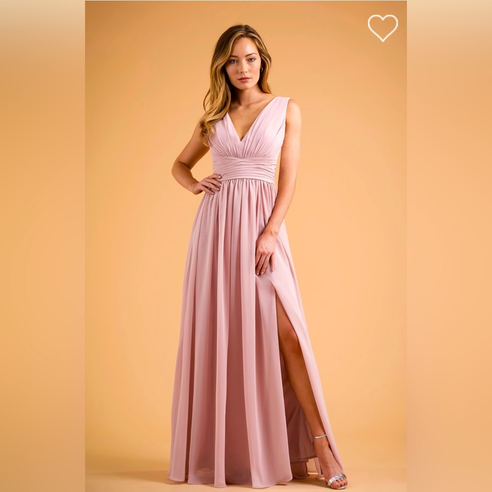 NWT Poly Chiffon Wide Strap V Neck Dress